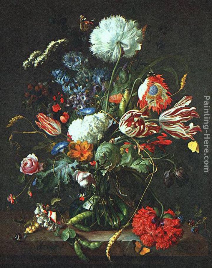 Vase of Flowers painting - Jan Davidsz de Heem Vase of Flowers art painting